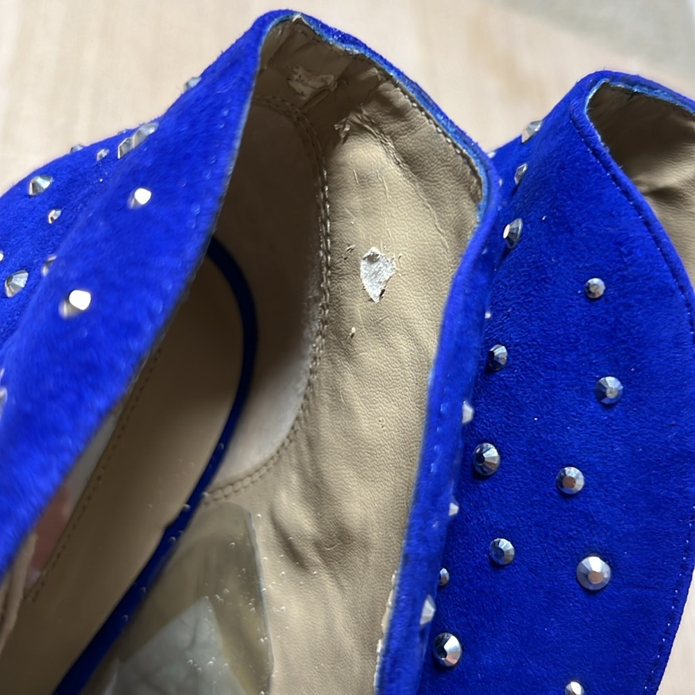 INC Blue Studded Open Toe Heel Shoe Women’s Size 10 - Picture 7 of 9